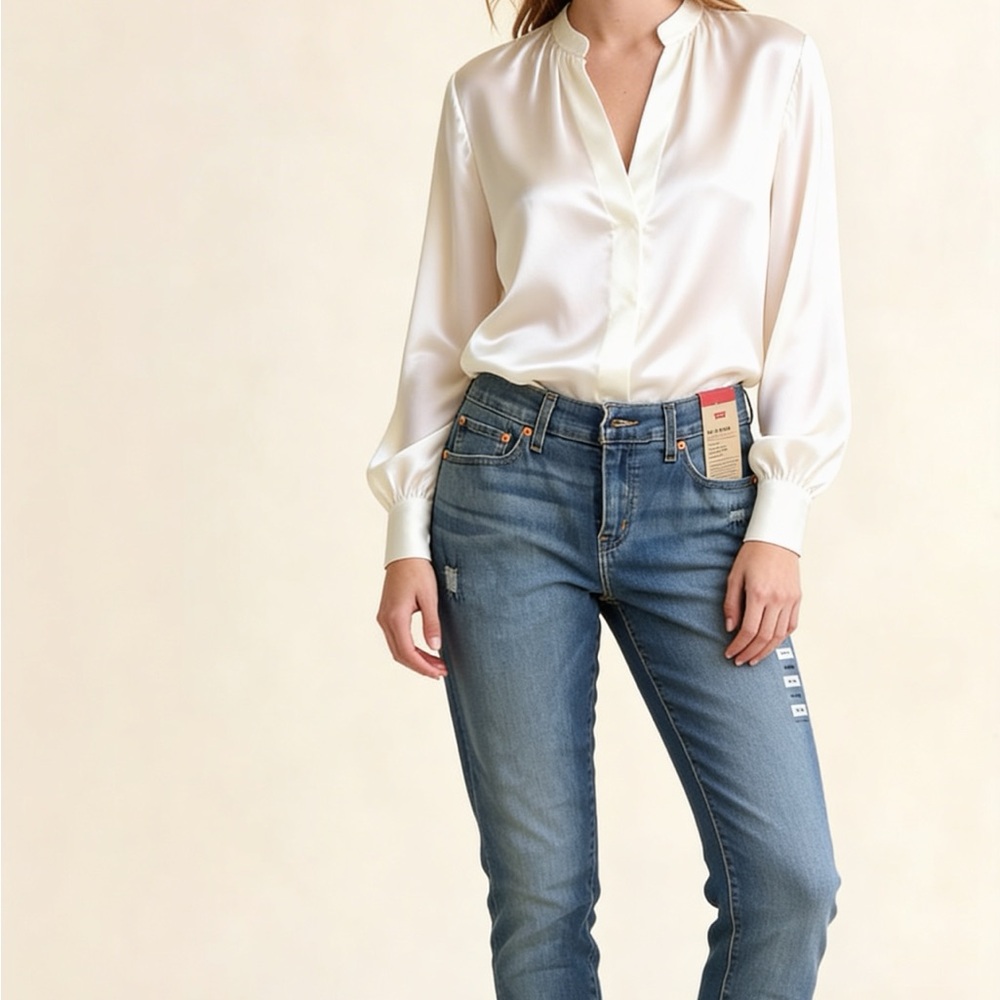 Levi's Boyfriend Stellar Stretch Cropped Jeans